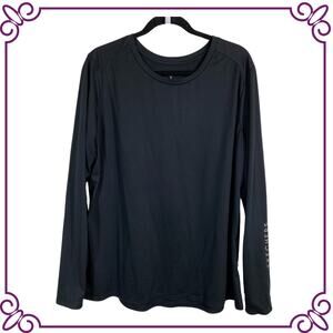 Skechers Black Crew Round Neck Long Sleeve Athletic Tee Size 2XL